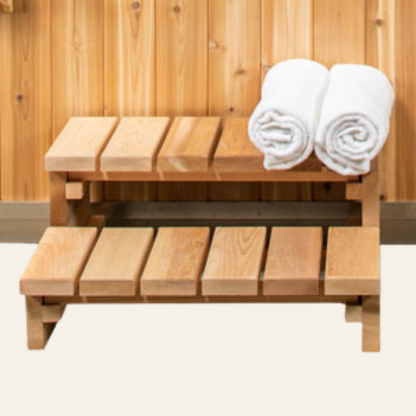 2-Tier Cedar Steps with Straight Top Tread
