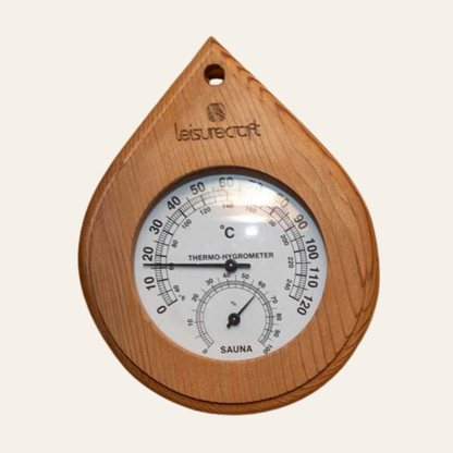 Cedar Sauna Thermometer + Hygrometer