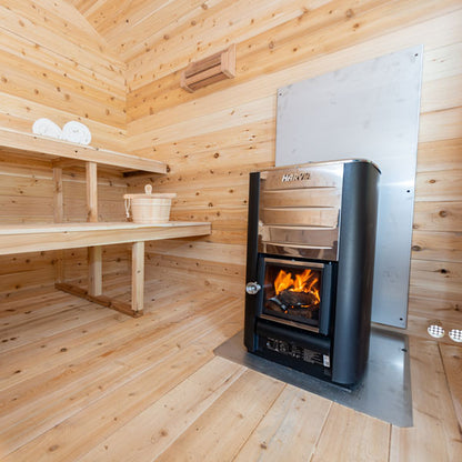 Georgian Cabin Sauna with Porch – Wood-Burning