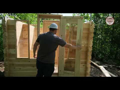 Georgian Cabin Sauna with Changeroom - Wood-Burning